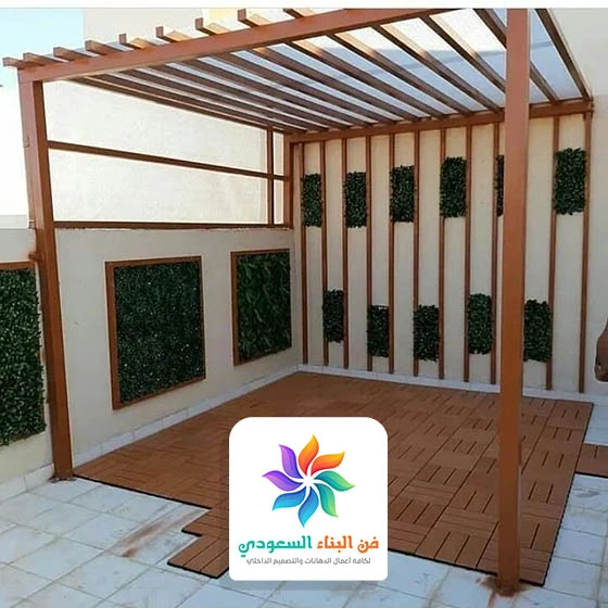 برجولات خشب مودرن للحدائق